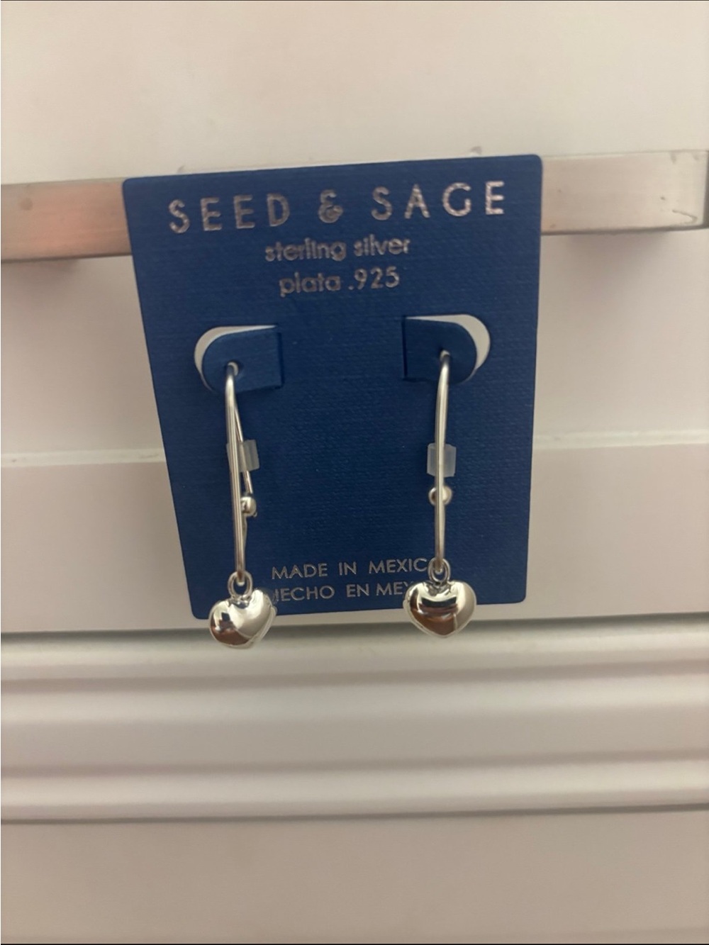Seed & Sage Sterling Silver Heart Earrings